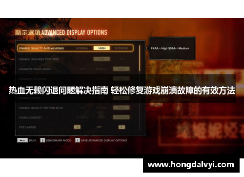 热血无赖闪退问题解决指南 轻松修复游戏崩溃故障的有效方法